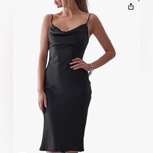 Women's Sleeveless Spaghetti Strap Satin dress |Size M|